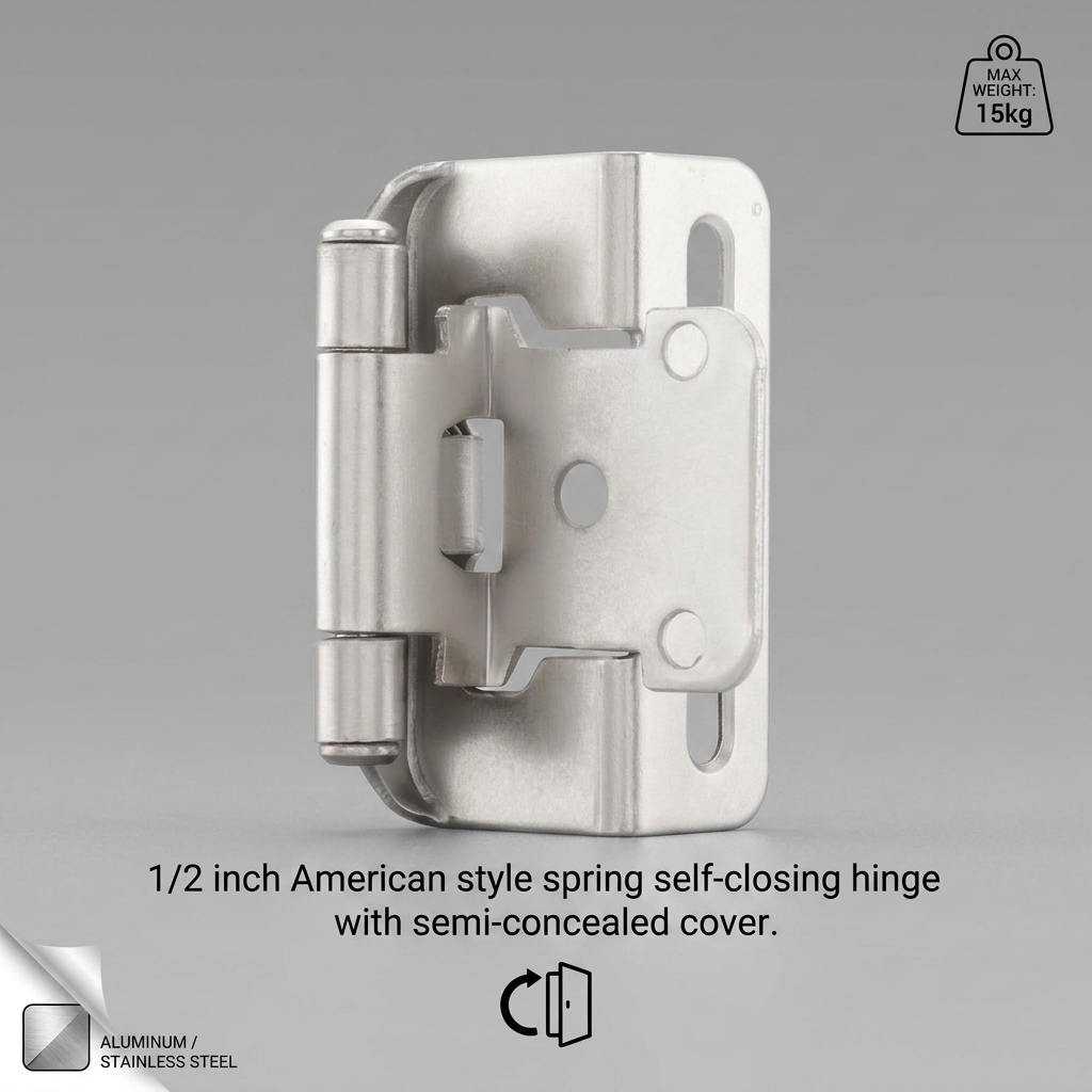 Furniture And Kitchen Hardware Fitting - 1pc Self-Closing Hinge Durable American Style
