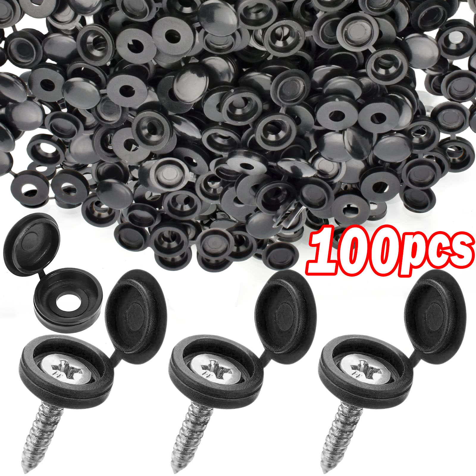 Furniture Hardware Hinges - 5/100PCS Hinged Plastic Screw Cap Cover