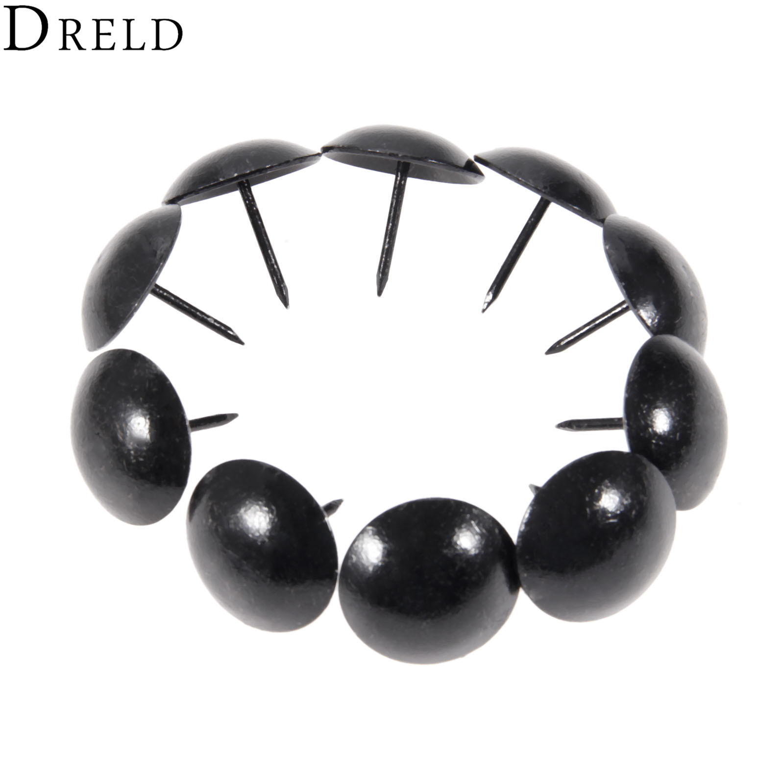 DRELD 10 Chiếc 25Mm Cổ Đen Bọc - đánh giá và giá Furniture Upholstery Hardware