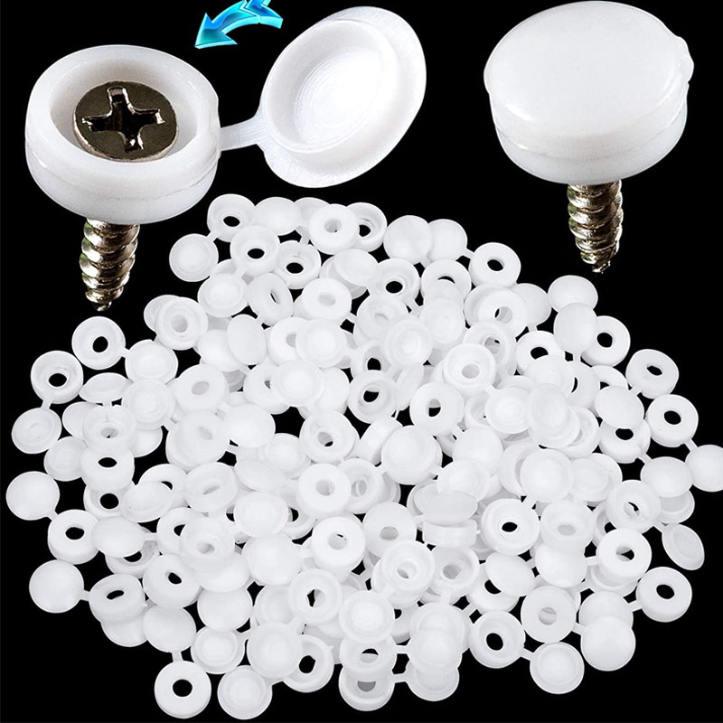 White Hinged Plastic Screw Cap - đánh giá và giá Furniture Hardware Covers