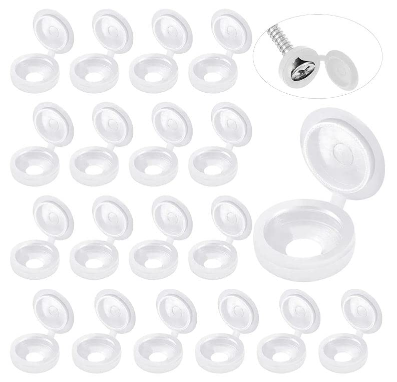 White Hinged Plastic Screw Cap - đánh giá và giá Furniture Hardware Covers