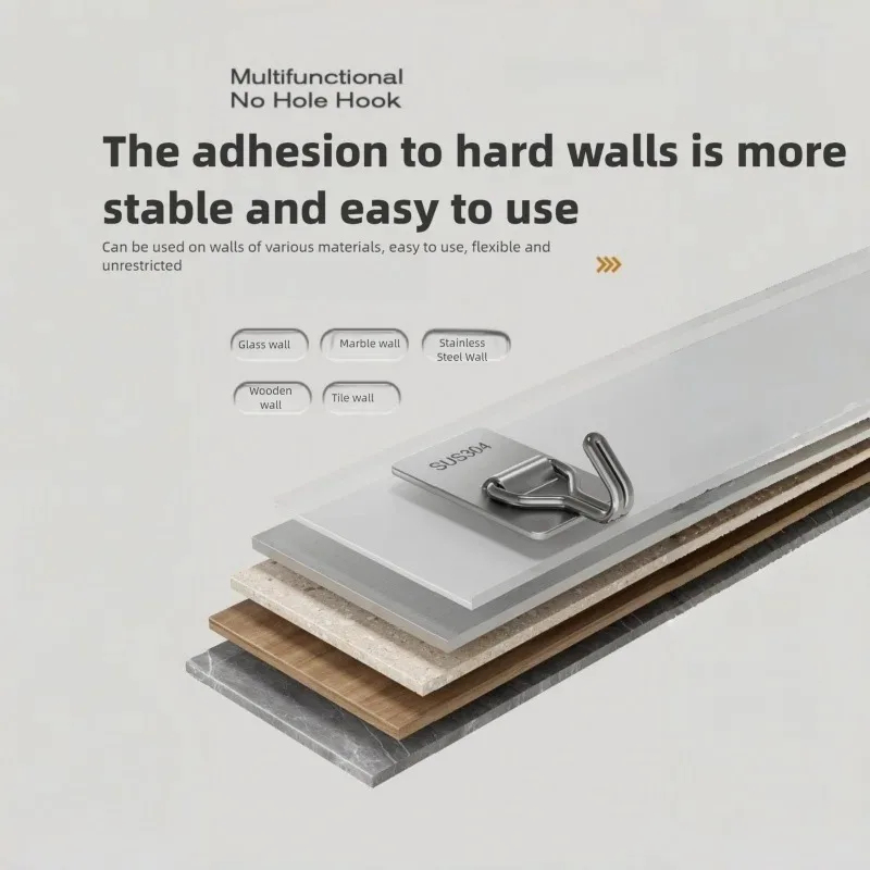 Adhesive Wall Hooks Stainless  - đánh giá và giá Furniture And Kitchen Hardware Fitting